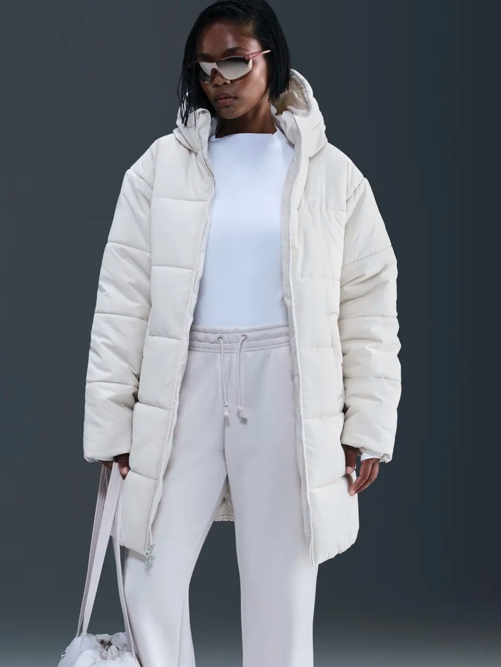 NIKE Women's therma-fit loose hoodie parka Puffer jacket Classic